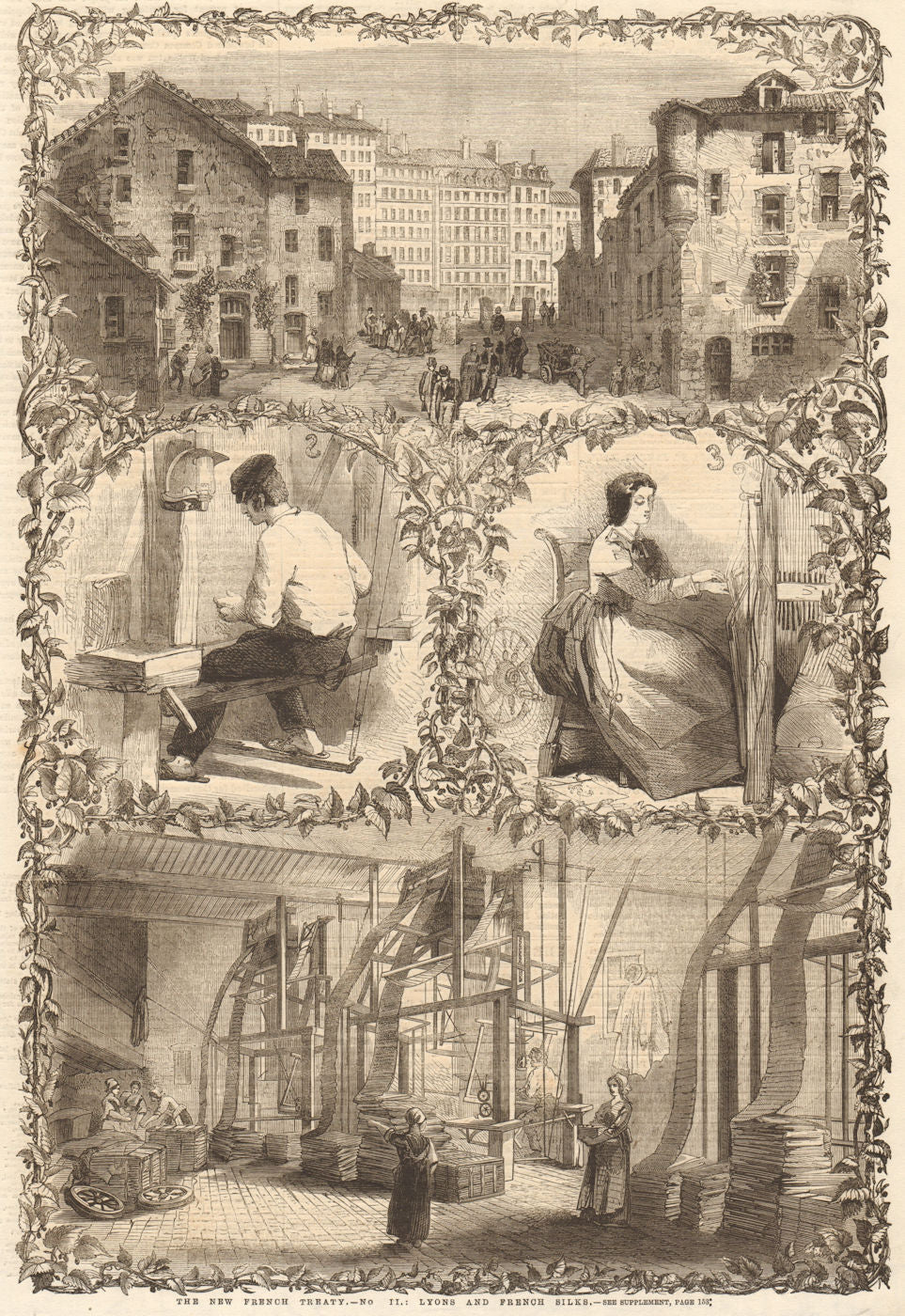 The new French treaty - No 11: Lyons & French silks. Rhône. Textiles 1862